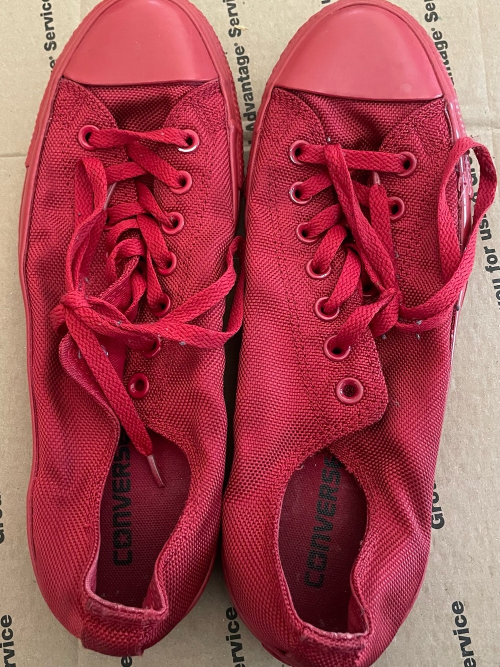 Converse Low-Top Canvas Sneakers in Red